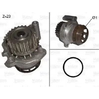 Valeo 506876 Kühlmittelpumpe Wasserpumpe mit Riemenscheibe für VW GOLF VI (5K1) Golf V Schrägheck (1K1) Polo Schrägheck (6R1, 6C1) Passat Variant