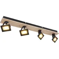 Globo Lighting Strahler Metall schwarz matt, 4x LED