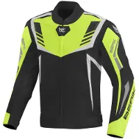 Berik Toronto Motorrad Texiljacke, schwarz/weiß/gelb, 54