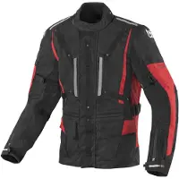 Berik Spencer Schwarz Rot Wasserdichte Motorrad Textiljacke Größe 52
