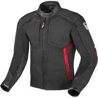 Berik Flexius Schwarz Rot Motorrad Lederjacke Größe 52
