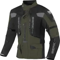 Berik Dakota wasserdichte 3in1 Motorrad Textiljacke, schwarz/grün, 56
