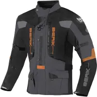 Berik Dakota wasserdichte 3in1 Motorrad Textiljacke, schwarz/grau/orange, 54