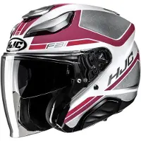 HJC F31 Ceron Grau Weiß Rot Jethelm Größe XS