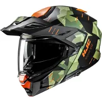 HJC i80 Roki Schwarz Grün Orange Adventure Helm Größe L