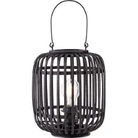 Brilliant Tischlampe Woodrow schwarzes Holz