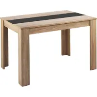 ByLiving Esstisch Nori, 140x80 cm, Melaminbeschichtung Sonoma eichefarbig, Einlegeplatte wahlweise schwarz oder weiß