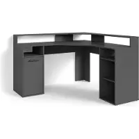 ByLiving Schreibtisch Fox, Breite 139 cm, anthrazit, mit viel Stauraum