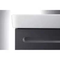 Duravit Badmöbel-Set No.1 BxHxT 60 x 200 x 45 cm Frontfarbe graphit mit Waschtisch weiß und Waschtischunterschrank Spieg