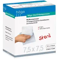 HÖGA-PHARM G. Höcherl Höga-kompressen 7,5x7,5 cm steril 8fach 25X2 St