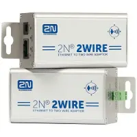 2N Telecommunications 2WIRE-SET OF 2 ADAPTORS, 100 Ohm, Aluminium, Metallisch, 100 - 240 V, 75 mm, 40 mm, 40 mm