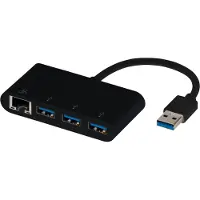 Vivanco ViVancoIT-USB NET HUB, Kabelgebunden, USB 3.2 Gen 1 (3.1 Gen 1) Type-A, 10,100,1000 Mbit/s, Schwarz, 5 Gbit/s, USB
