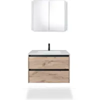 Duravit Waschtisch DuroCast Plus Sivida 82x48,5cm, mit Hahnloch, weiß seidenmatt
