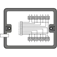 Wago 899-631/454-000 Verteilerbox,Leitungseinführung,8 Ausgänge,schwarz 899631454000