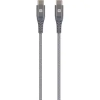 Skross USB Kabel USB-C to USB-C Cable 2.0, Braiding, 2,00m space gray