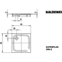 Kaldewei 447548043676 DW SUPERPLAN mit Wannenträger
