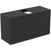Ideal standard Waschtischplatte CONCA mittiger Auss 1002x373mm Eiche geflammt Eiche geflammt
