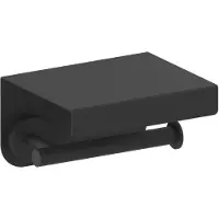 Herzbach Living Papierrollenhalter 23.815000.1.12 mit Deckel, Wandmontage, schwarz matt
