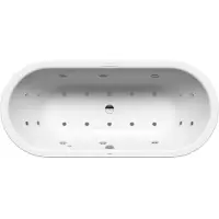 Kaldewei CLASSIC DUO OVAL Badewanne, Mod. 113 BODY & SOUL, alpinweiß, Perl-Effekt, 1700 x 750 mm, rechts, integrierter Einlauf