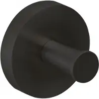 Herzbach Deep Black Handtuchhaken 23.819000.1.12 32 mm, schwarz matt, Wandmontage