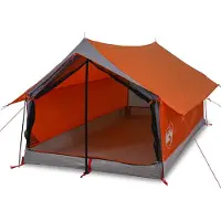 vidaXL Campingzelt 2 Personen Grau und Orange Wasserfest