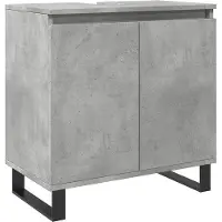 vidaXL Badschrank Betongrau 58 x 33 x 60 cm Holzwerkstoff