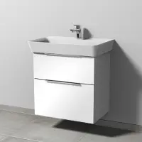 Sanipa 3way Waschtischunterbau zu Ideal Standard Connect Air Cube Waschtisch mit 2 Auszügen, Anthraz UM64922