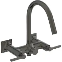 Ideal standard Joy Neo Zweigriff-Badearmatur Aufputz, Ausladung 190mm, eckige Rosetten, BD161A5, Farbe: Magnetic Grey
