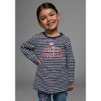 Kidsworld Langarmshirt "Vollzeit Prinzessin" Langarm, Basic-Passform, mit Sternmuster, Rundhalsausschnitt