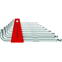 PB Swiss Tools Sechskant-Winkelschraubendreher-Satz, lang, verchromt, 9-teilig