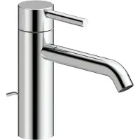Herzbach DEEP Waschtisch-Einlochbatterie M-Size 150mm mit Zugstangen-Ablaufgarnitur Chrom