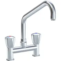 Kwc Zweigriffmischer GASTRO Schwenkauslauf, AD153 A250 B 215 C 297, chromeline,105829 105829
