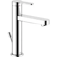 Keuco Waschtisch-Einhebelmischer 130 IXMO Flat A 124mm, m Abl.garn, Ros. rd, verchromt