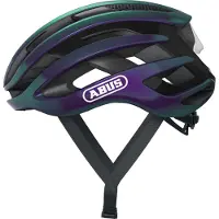 ABUS Rennradhelm AirBreaker - High-End Fahrradhelm für den professionellen Radsport - für Jugendliche und Erwachsene - Helm für Damen und Herren - Lila/Blau, Größe M (52-58 cm)