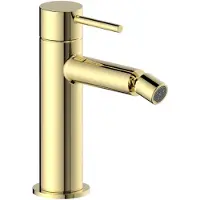 Herzbach SIRO PVD GOLD Bidet-Einlochbatterie mit Ablauf Gold