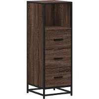 vidaXL Badschrank Braun Eichen-Optik 35x37,5x100 cm Holzwerkstoff