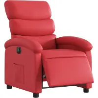 vidaXL Relaxsessel Elektrisch Rot Kunstleder