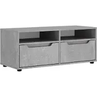 vidaXL TV-Schrank VISNES Betongrau 100x40x38 cm Holzwerkstoff