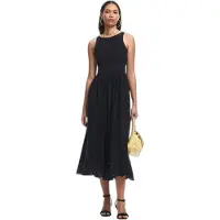 Desigual für Damen. 25SWVK58 Dijon-Kleid schwarz (L), Lässig, Baumwolle, Ärmellos / Hosenträger