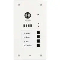 Balter EVIDA Weiss RFID Edelstahl-Türstation 4 Teilnehmer 2-Draht BUS 170° Ultra-Weitwinkelkamera