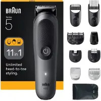 Braun AIO5560, Schwarz, Grau, 0,5 mm, 2,1 cm, Akku, 120 min, Integrierte Batterie