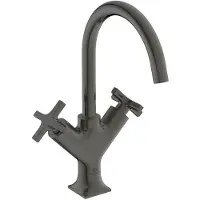 Ideal standard Joy Neo Zweigriff-Waschtischarmatur, ohne Ablaufgarnitur, BD152A5, Farbe: Magnetic Grey