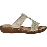 Rieker Pantolette Sommerschuh, Strandschuh, Schlappen, Urlaubschuh mit Klettverschluss