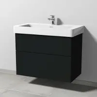 Sanipa 3way Waschtischunterbau zu Laufen Pro S Waschtisch mit 2 Auszügen, Vulkan-Matt SP7691V