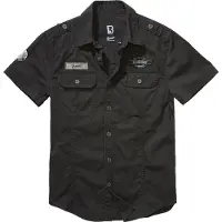 Brandit modernes Herren Polo-Shirt Taschen mit Baumwolle Schwarz