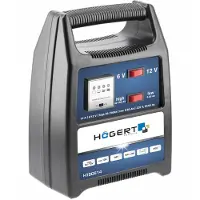 Högert Technik Autobatterie Ladegerät Batterieladegerät 6V 12V 12A Max für KFZ LKW Motorrad HT8G614