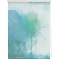 Lichtblick Rollo Klemmfix, ohne Bohren, blickdicht, Aquarell - Blau 45 x 150 cm (B x L)
