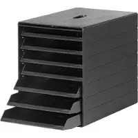 Durable Schubladenbox grau 7 Schublade mit versenkbarer Frontplatte