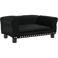 vidaXL Hundebett Schwarz 70x45x30 cm Kunstleder