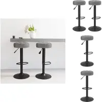 vidaXL Barhocker 2 Stk. Dunkelgrau Samt - Barhocker